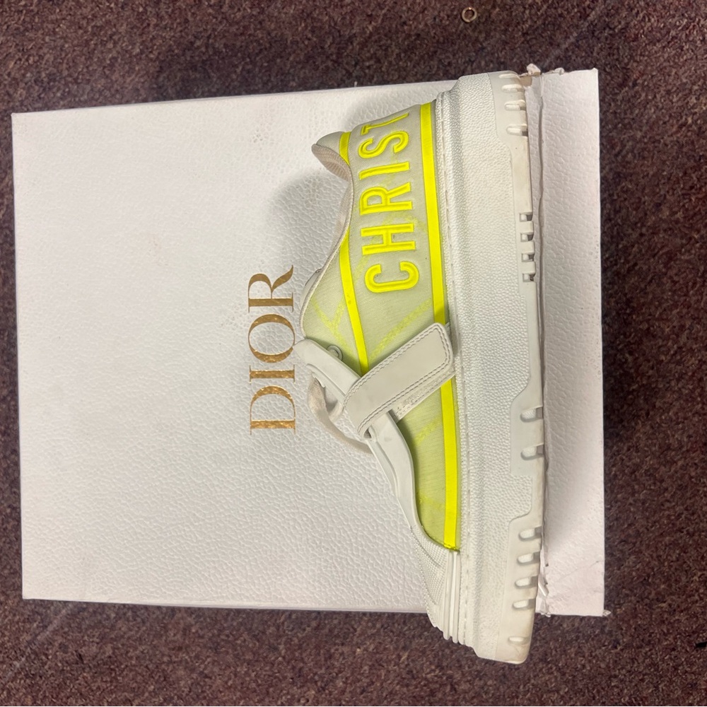 (make a offer) Christian Dior ID Logo Sneakers Open Yellow 8.5 US/39 Eu Italy